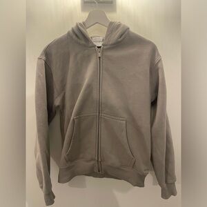 Aritzia perfect fit sweat fleece cropped hoodie